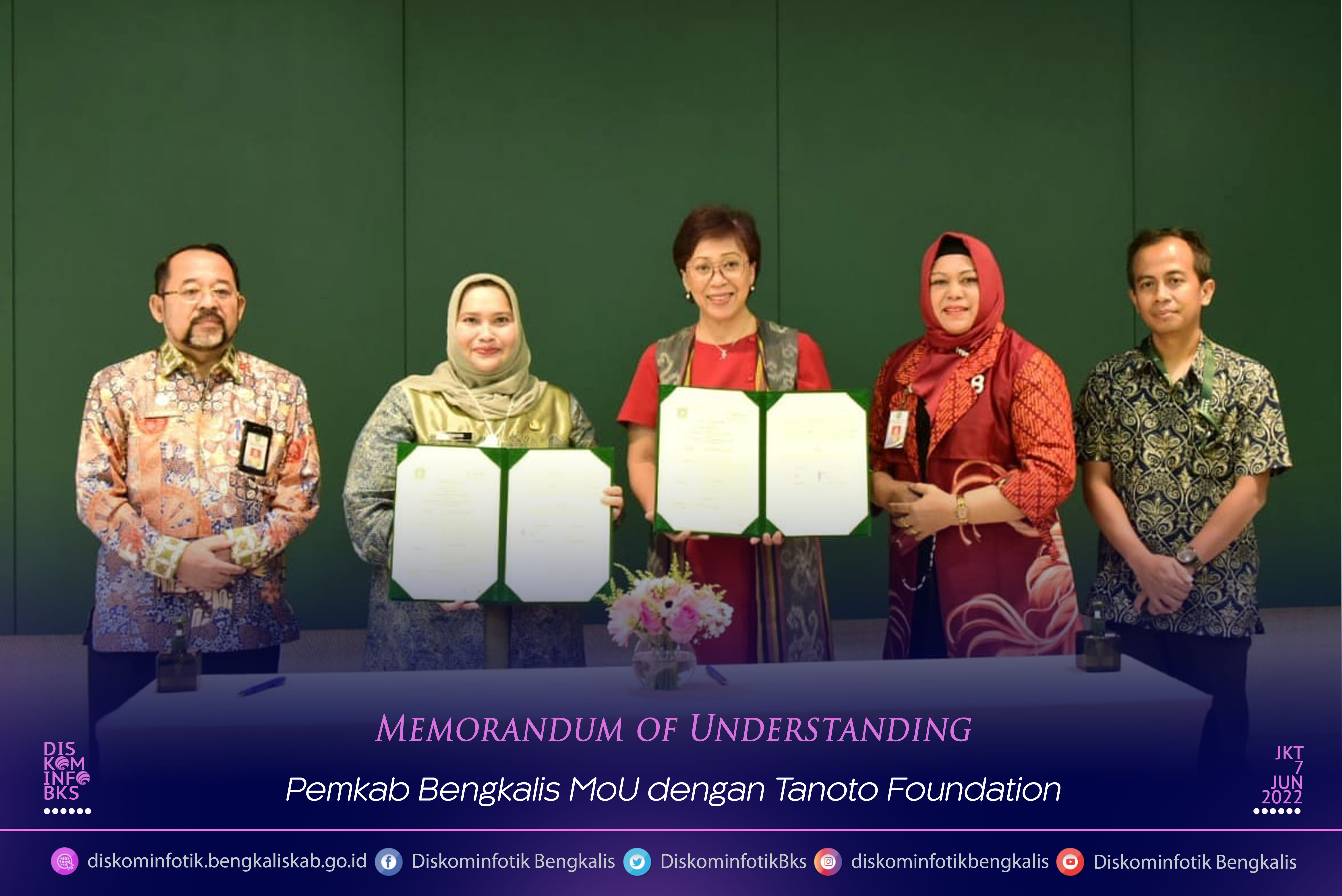 Pemkab Bengkalis MoU dengan Tanoto Foundation Desa Kesumbo Ampai